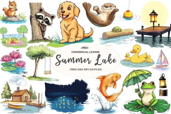 Download Cute Summer Lake Clipart - Premium Resources