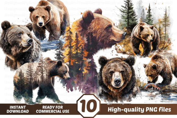 Download Bear in Forest Clipart, Grizzly PNG - Forest clipart Collection